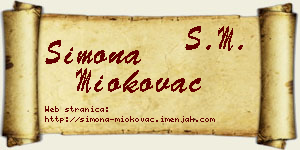 Simona Miokovac vizit kartica